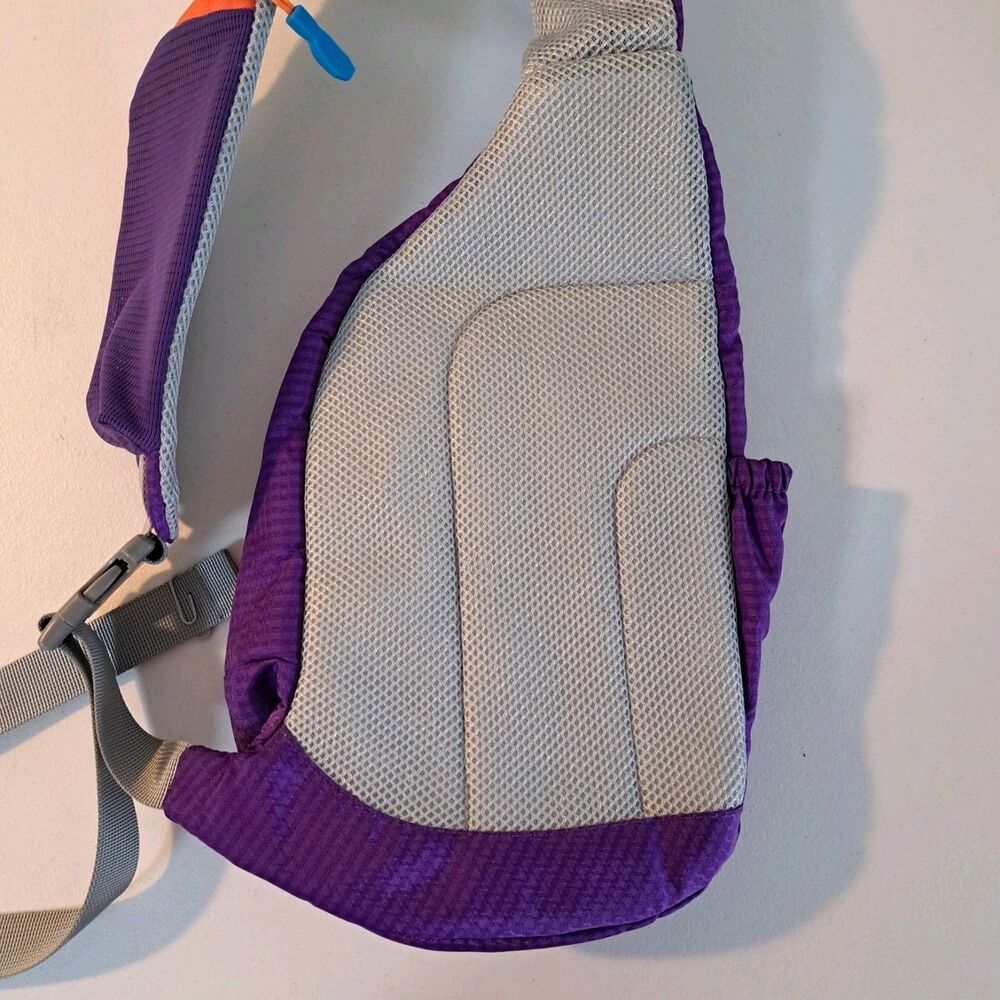 Tanluhu Crossbody Sling Bag Purple, Red Multi Compartment Adjustable Strap - Picture 2 of 4